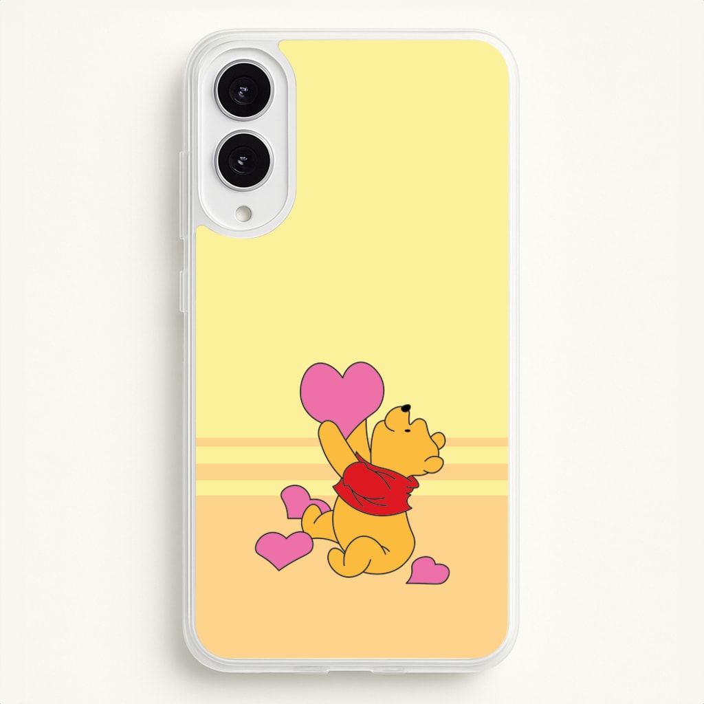 Pooh Love Heart Balloons Valentine's - Disney Valentine's Phone Case for Galaxy S25 Edge