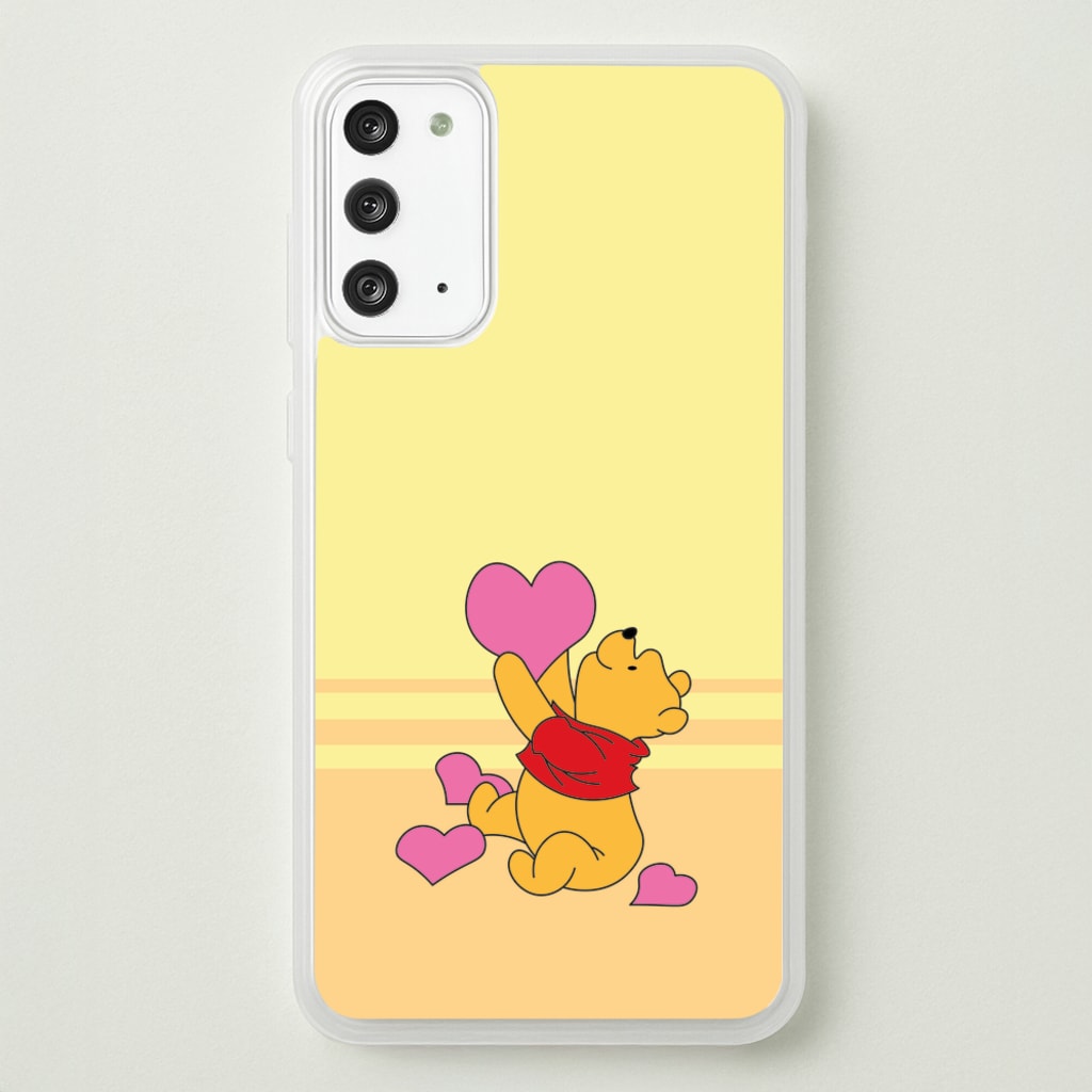 Pooh Love Heart Balloons Valentine's - Disney Valentine's Phone Case for Galaxy Note 20