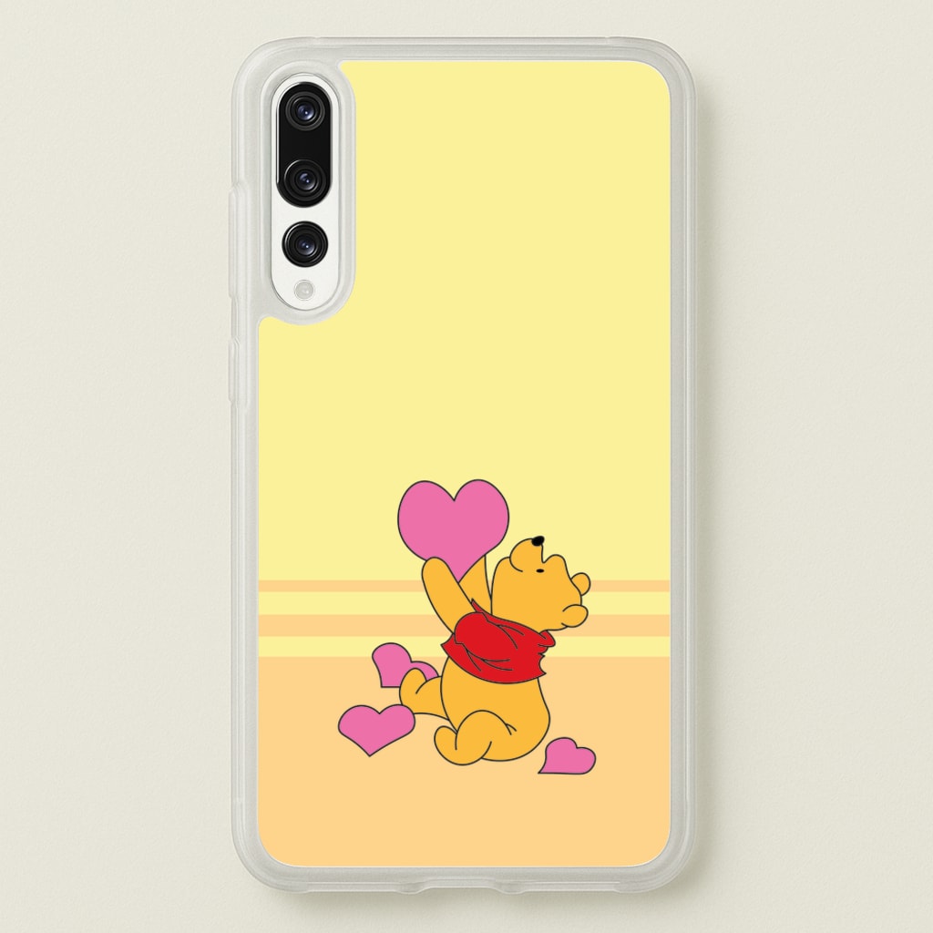 Pooh Love Heart Balloons Valentine's - Disney Valentine's Phone Case for Huawei P20 Pro