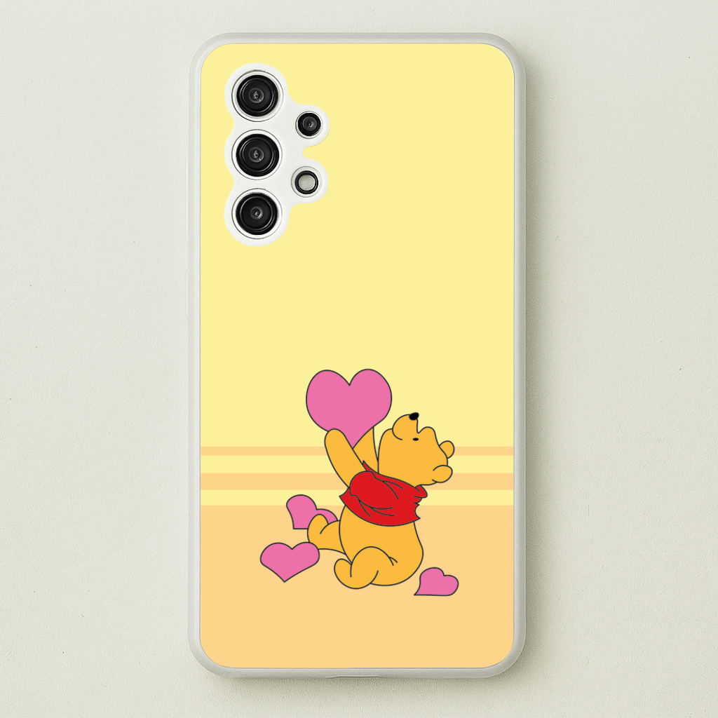 Pooh Love Heart Balloons Valentine's - Disney Valentine's Phone Case for Galaxy A13