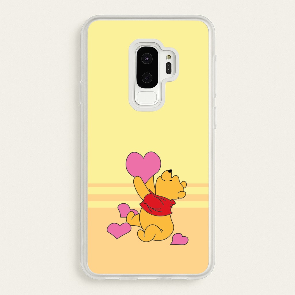 Pooh Love Heart Balloons Valentine's - Disney Valentine's Phone Case for Galaxy S9 Plus