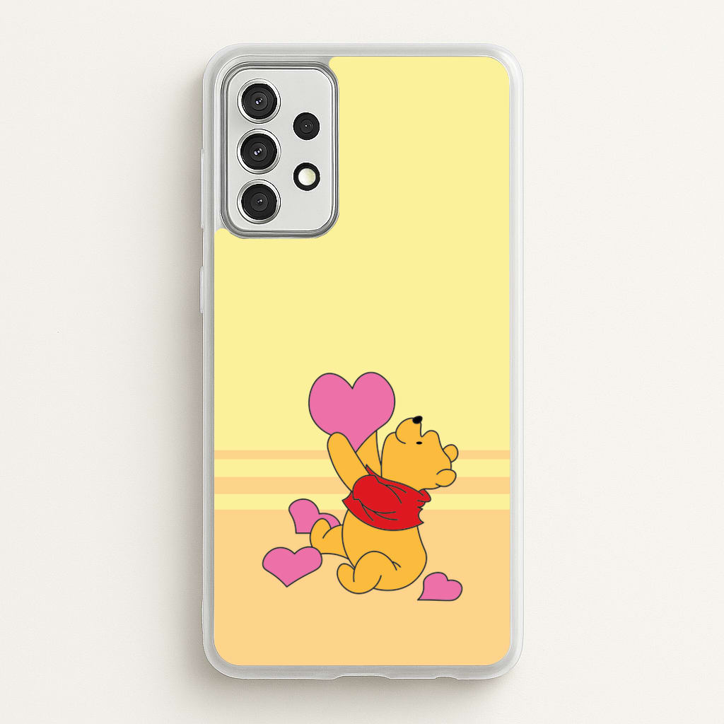 Pooh Love Heart Balloons Valentine's - Disney Valentine's Phone Case for Galaxy A52 / A52s