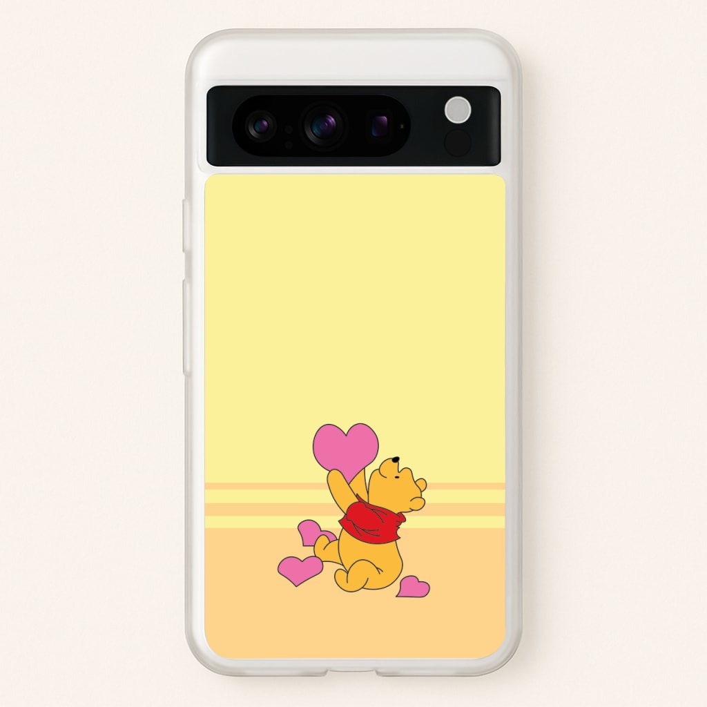 Pooh Love Heart Balloons Valentine's - Disney Valentine's Phone Case for Google Pixel 8 Pro