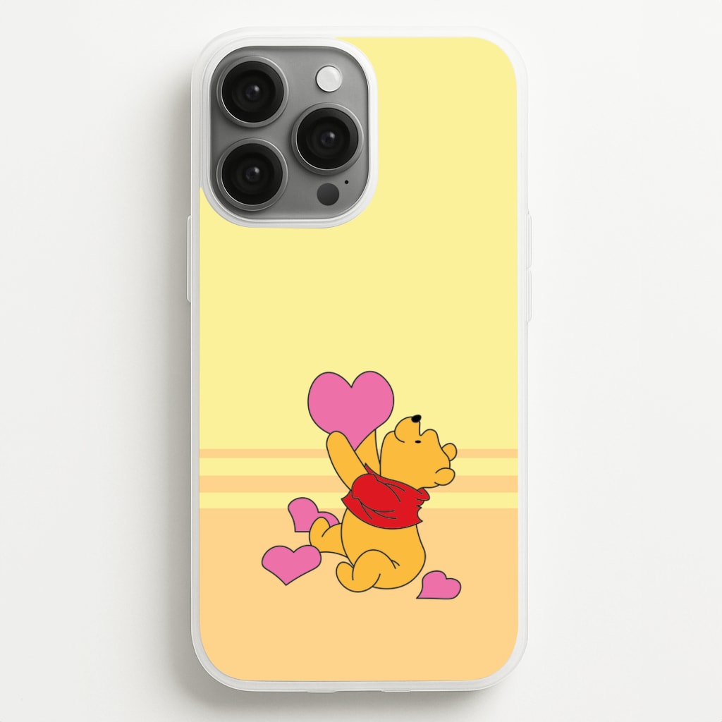 Pooh Love Heart Balloons Valentine's - Disney Valentine's Phone Case for iPhone 13 Pro Max