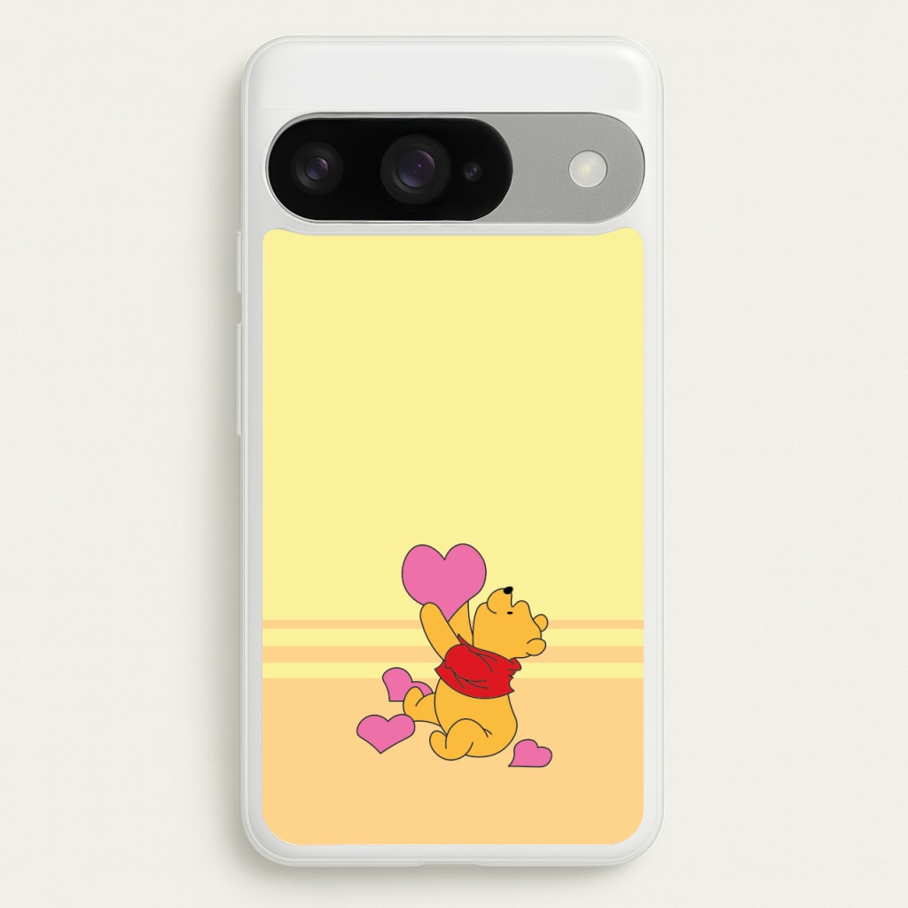Pooh Love Heart Balloons Valentine's Phone Case for Google Pixel 10 / 10 Pro