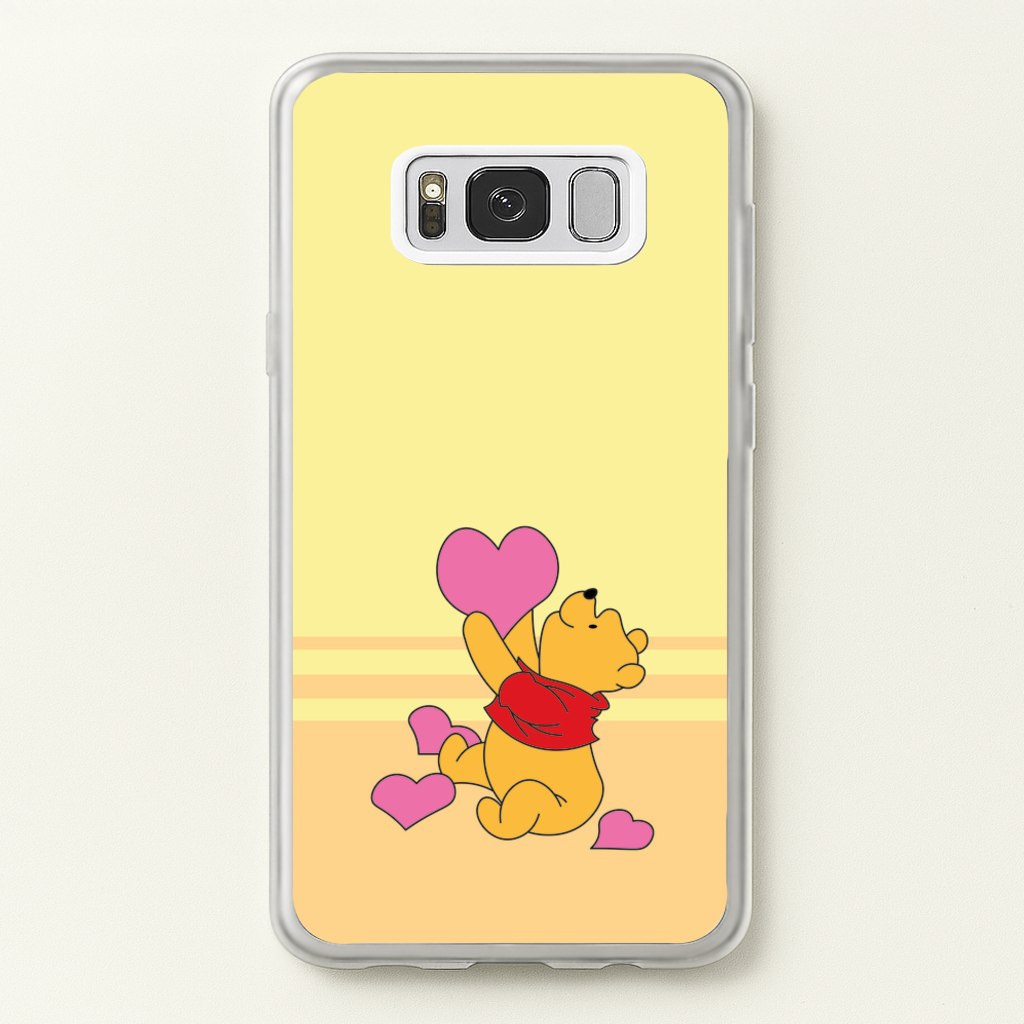 Pooh Love Heart Balloons Valentine's - Disney Valentine's Phone Case for Galaxy S8 Plus