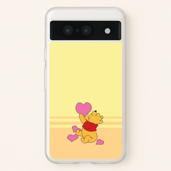 Pooh Love Heart Balloons Valentine's - Disney Valentine's Phone Case for Google Pixel 8