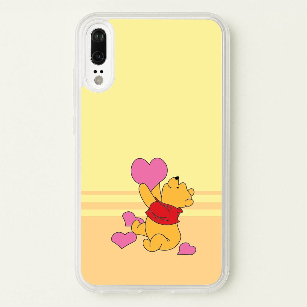 Pooh Love Heart Balloons Valentine's - Disney Valentine's Phone Case for Huawei P20