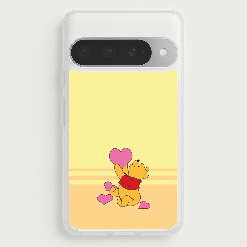 Pooh Love Heart Balloons Valentine's Phone Case for Google Pixel 10 Pro XL