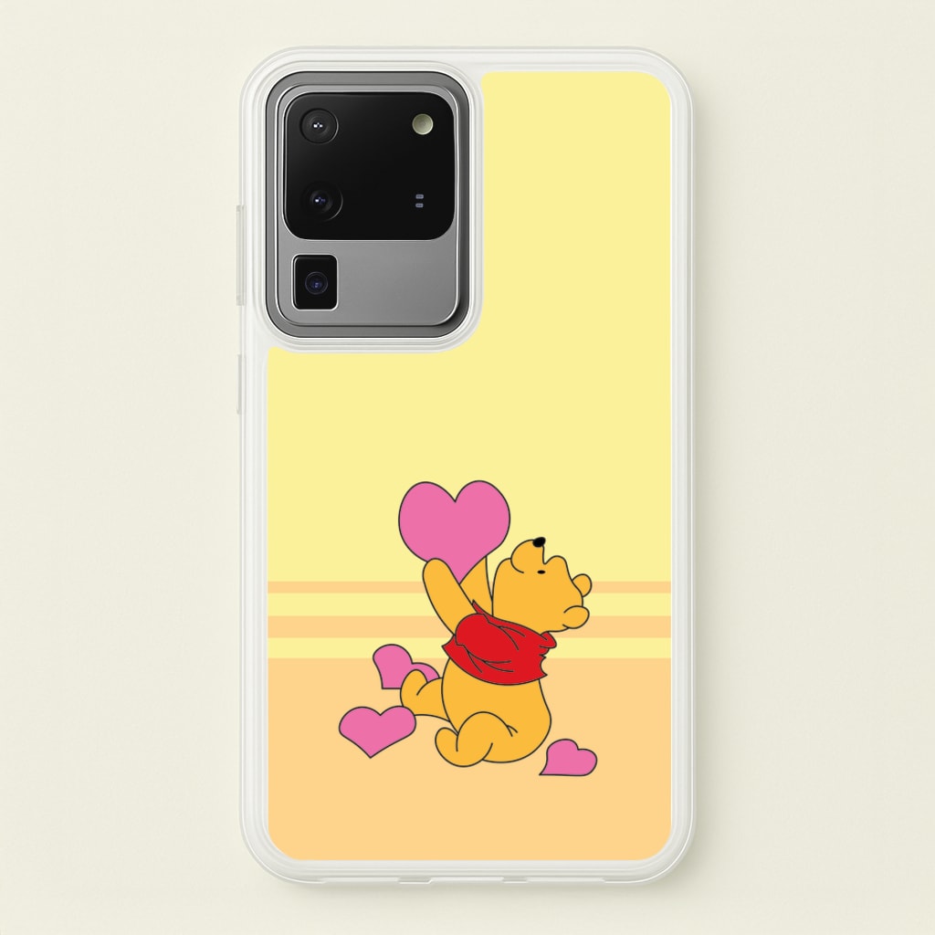 Pooh Love Heart Balloons Valentine's - Disney Valentine's Phone Case for Galaxy S20 Ultra