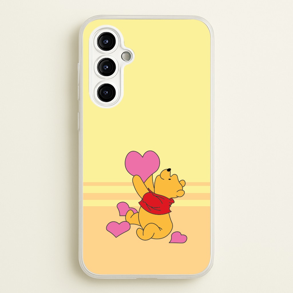 Pooh Love Heart Balloons Valentine's - Disney Valentine's Phone Case for Galaxy A54