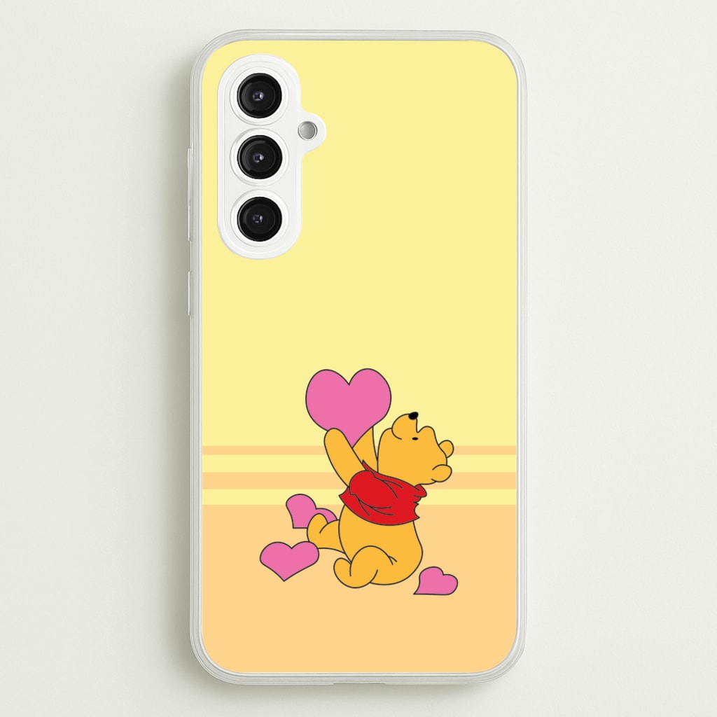 Pooh Love Heart Balloons Valentine's - Disney Valentine's Phone Case for Galaxy S23FE