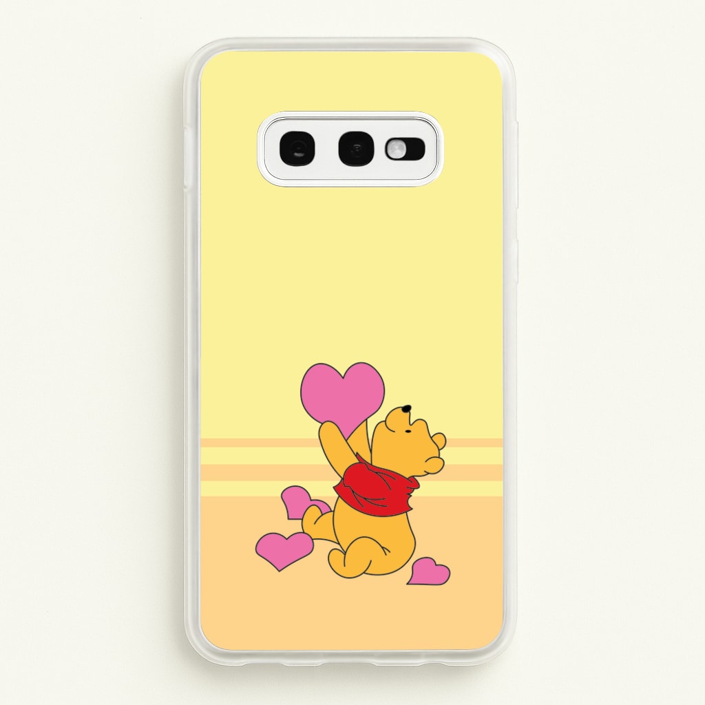 Pooh Love Heart Balloons Valentine's - Disney Valentine's Phone Case for Galaxy S10e