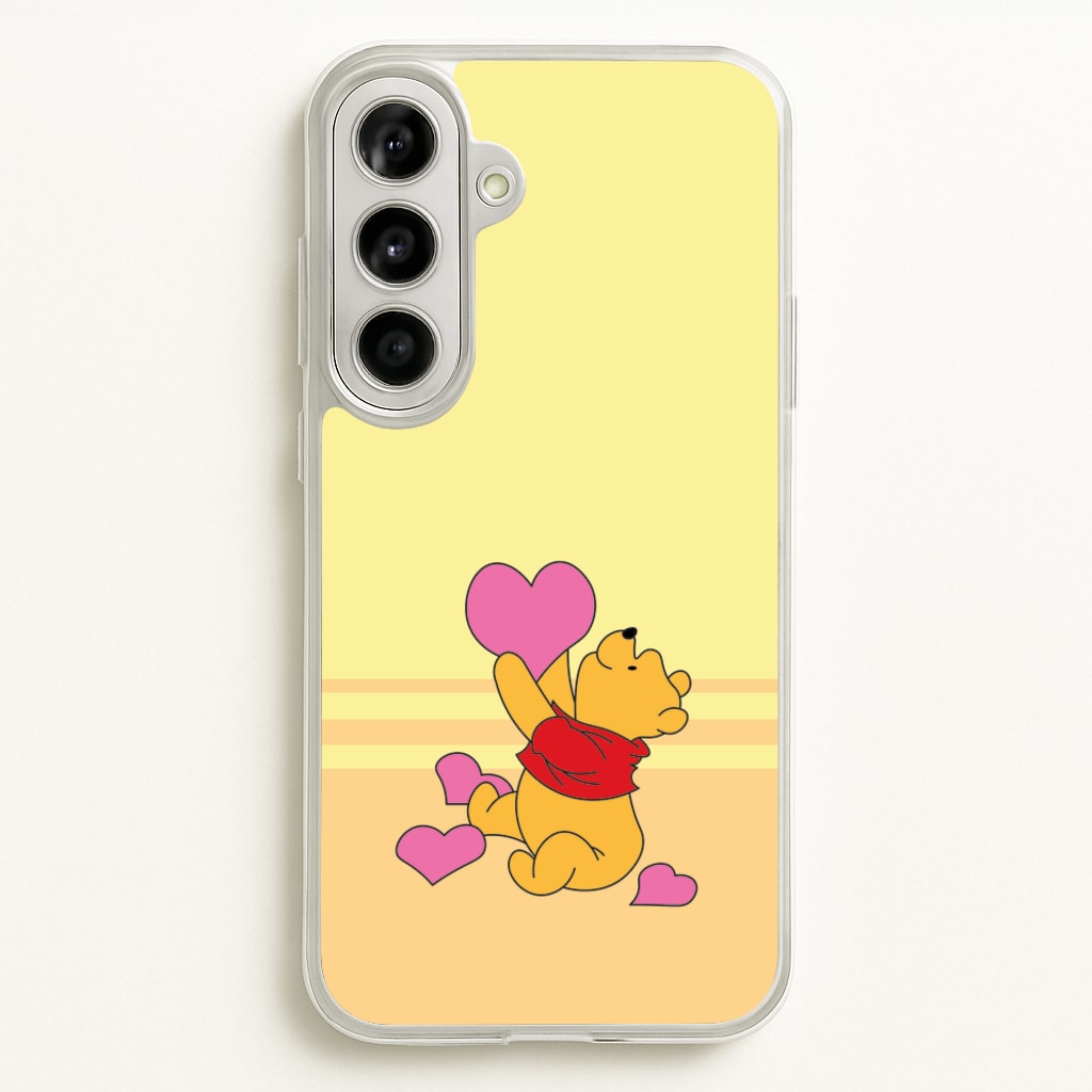 Pooh Love Heart Balloons Valentine's - Disney Valentine's Phone Case for Galaxy A56