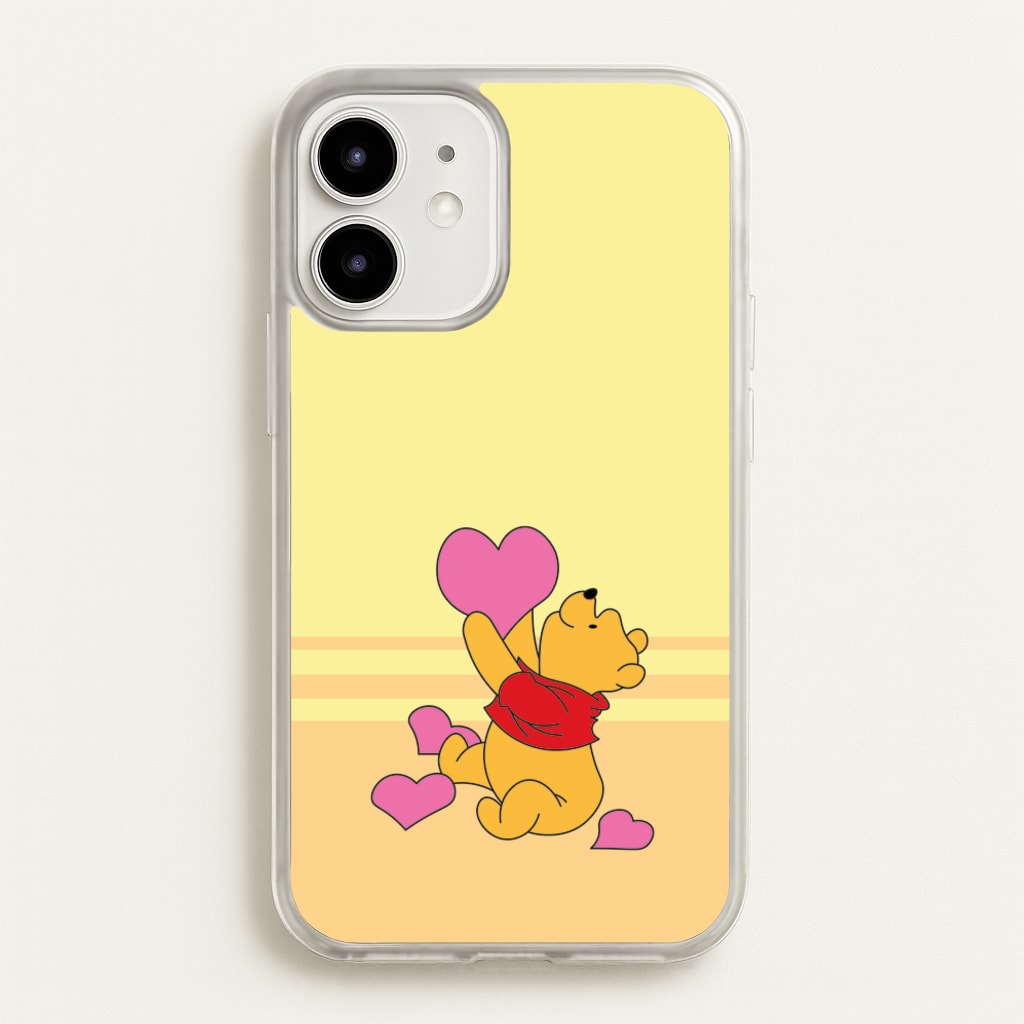 Pooh Love Heart Balloons Valentine's - Disney Valentine's Phone Case for iPhone 12 / 12 Pro