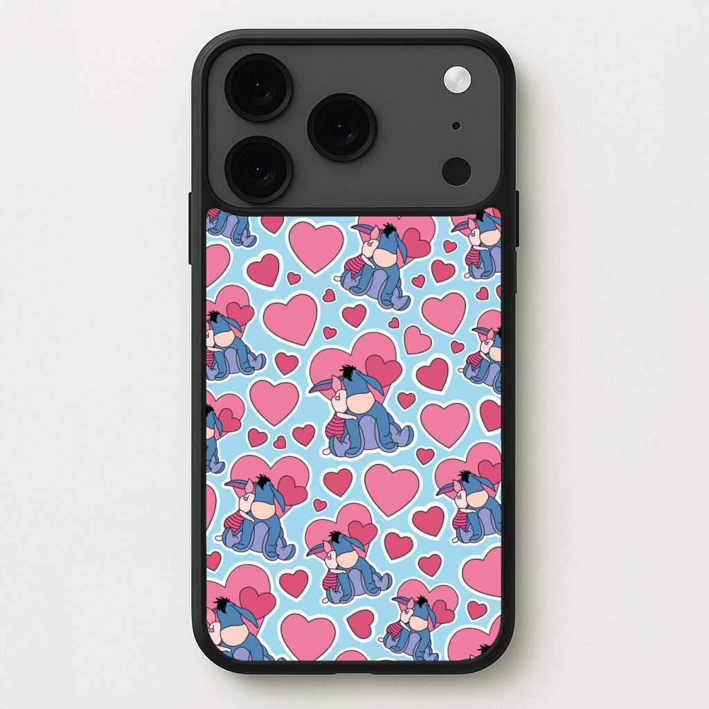 Donkey and Pig Pattern Valentine's Phone Case for iPhone 17 Pro Max