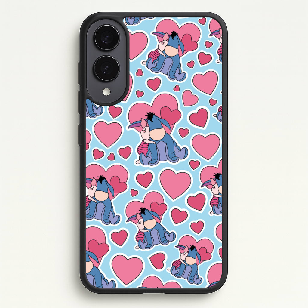 Donkey and Pig Pattern Valentine's - Disney Valentine's Phone Case for Galaxy S25 Edge
