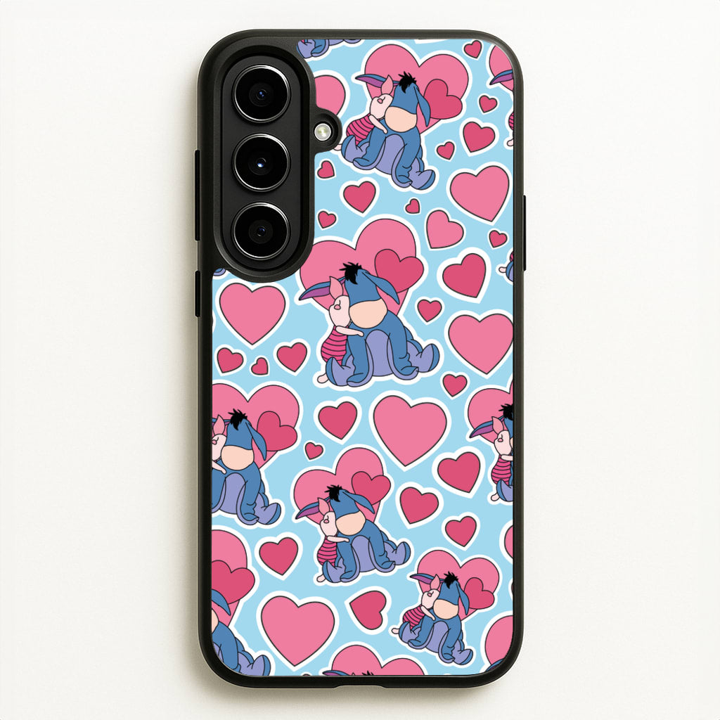 Donkey and Pig Pattern Valentine's - Disney Valentine's Phone Case for Galaxy A56