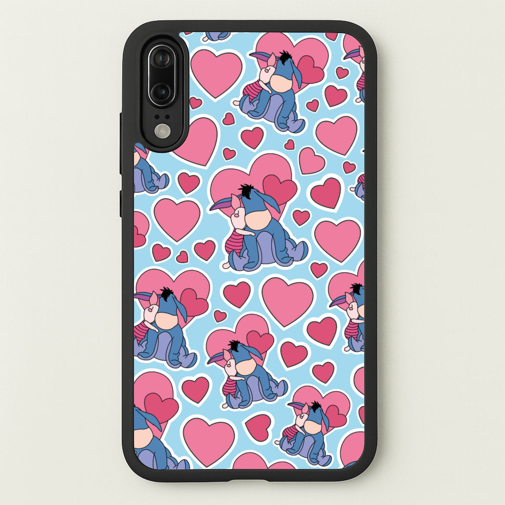 Donkey and Pig Pattern Valentine's - Disney Valentine's Phone Case for Huawei P20
