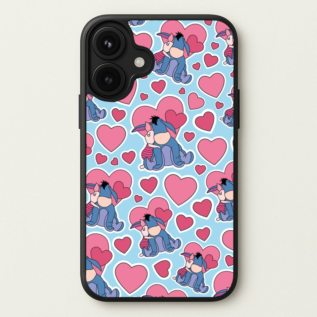 Donkey and Pig Pattern Valentine's Phone Case for iPhone 17