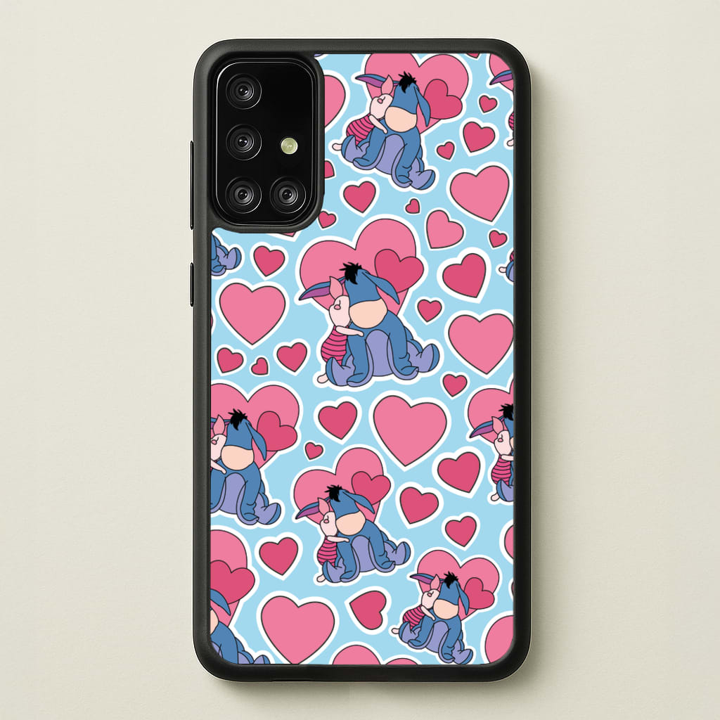 Donkey and Pig Pattern Valentine's - Disney Valentine's Phone Case for Galaxy A71