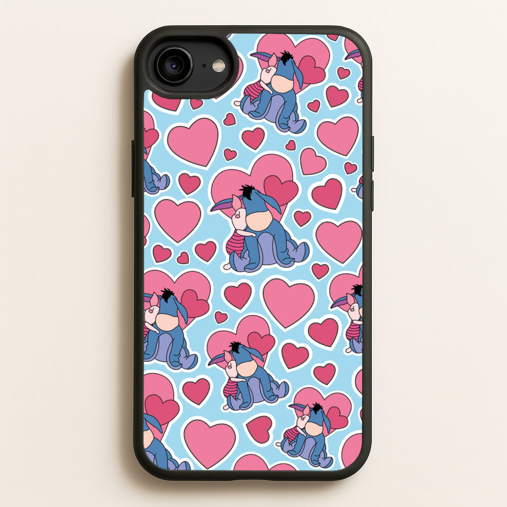 Donkey and Pig Pattern Valentine's - Disney Valentine's Phone Case for iPhone 6 / 7 / 8 / SE