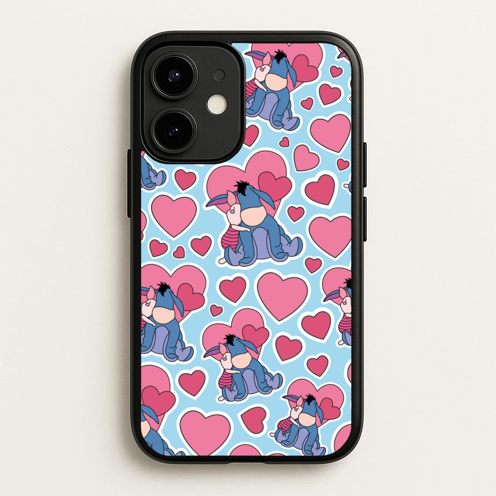 Donkey and Pig Pattern Valentine's - Disney Valentine's Phone Case for iPhone 12 / 12 Pro