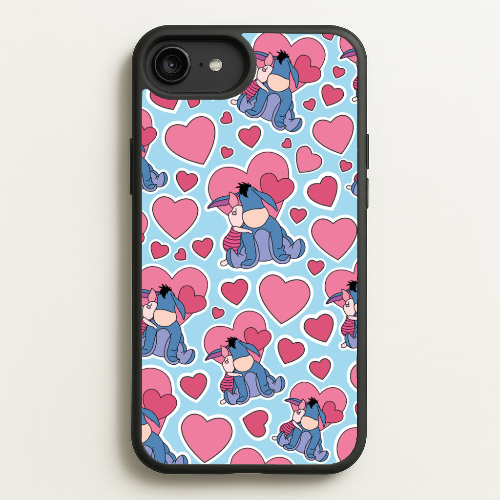 Donkey and Pig Pattern Valentine's - Disney Valentine's Phone Case for iPhone 6 Plus / 7 Plus / 8 Plus