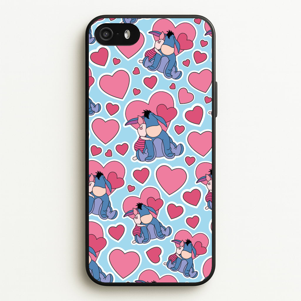 Donkey and Pig Pattern Valentine's - Disney Valentine's Phone Case for iPhone 5 / 5s / SE 2016
