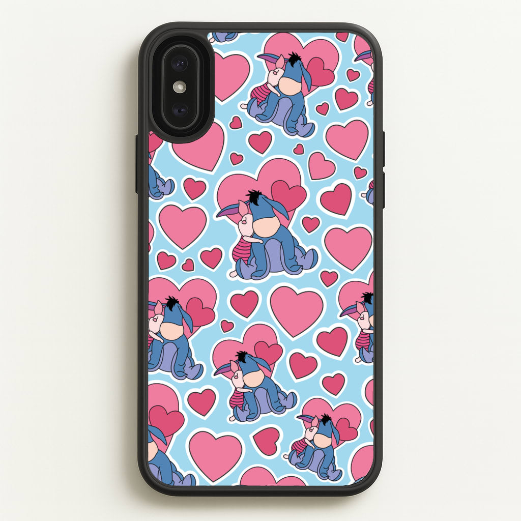 Donkey and Pig Pattern Valentine's - Disney Valentine's Phone Case for iPhone XS Max
