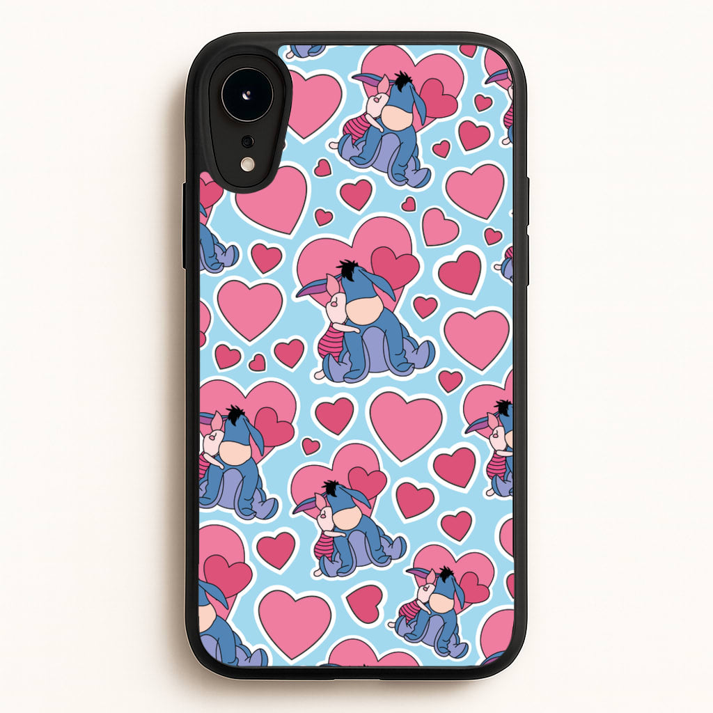 Donkey and Pig Pattern Valentine's - Disney Valentine's Phone Case for iPhone XR