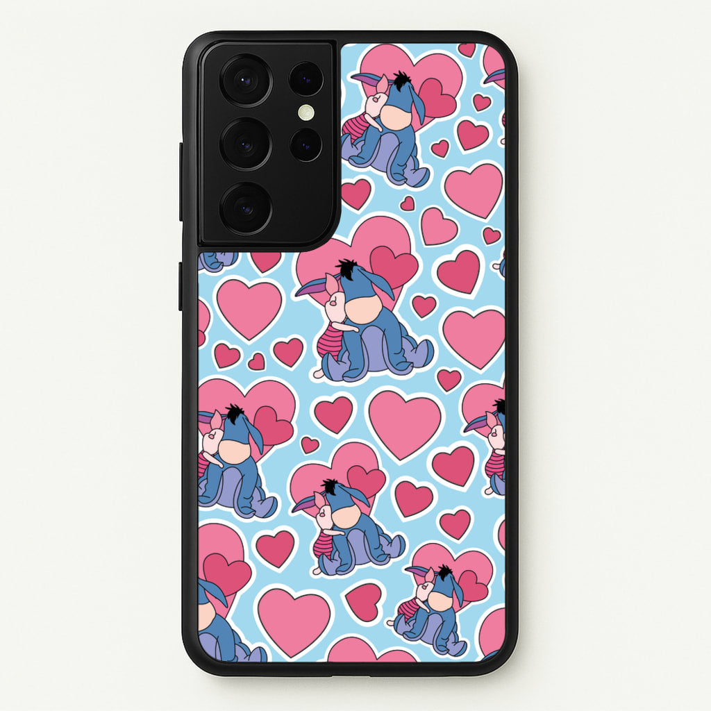 Donkey and Pig Pattern Valentine's - Disney Valentine's Phone Case for Galaxy S21 Ultra