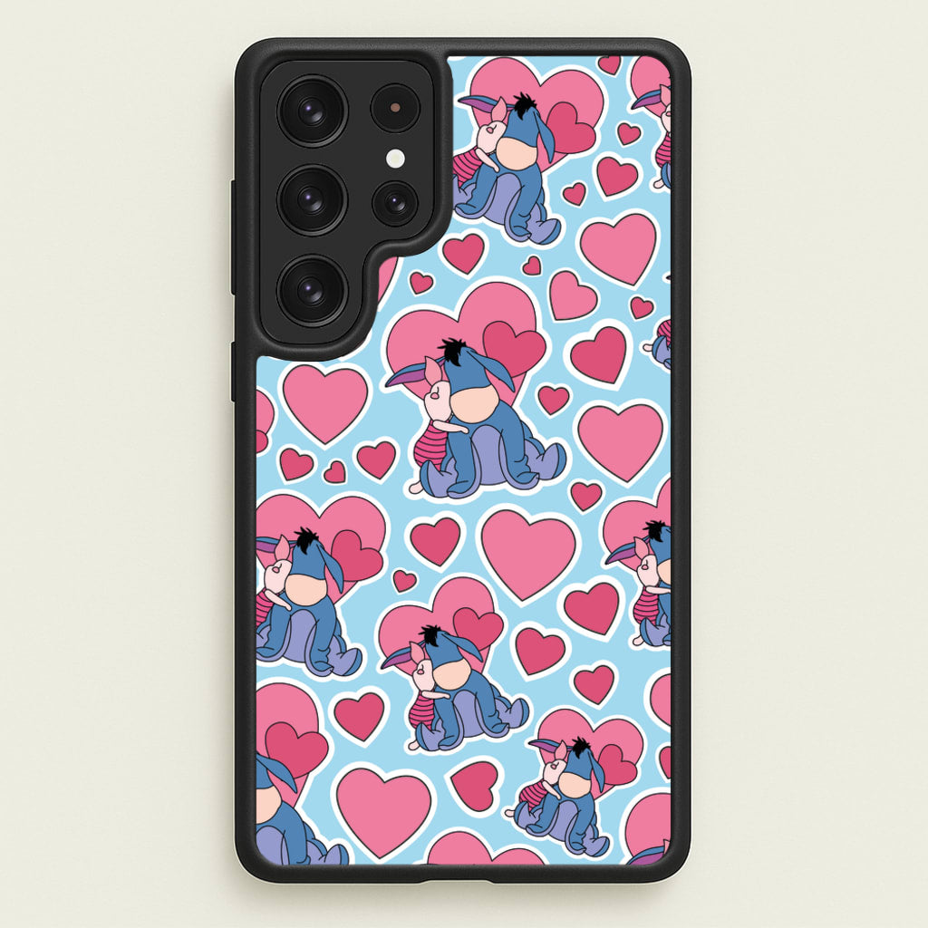 Donkey and Pig Pattern Valentine's - Disney Valentine's Phone Case for Galaxy S23 Ultra