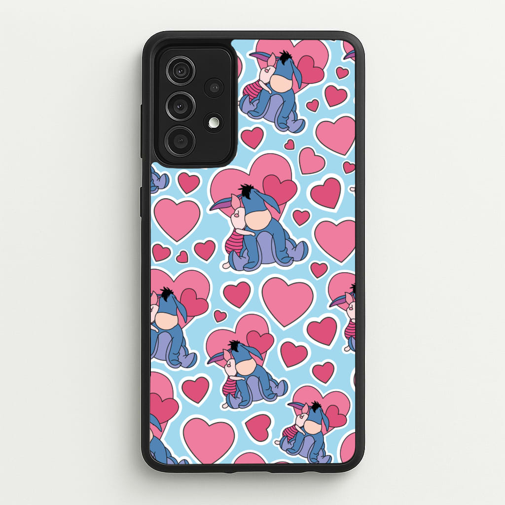 Donkey and Pig Pattern Valentine's - Disney Valentine's Phone Case for Galaxy A52 / A52s