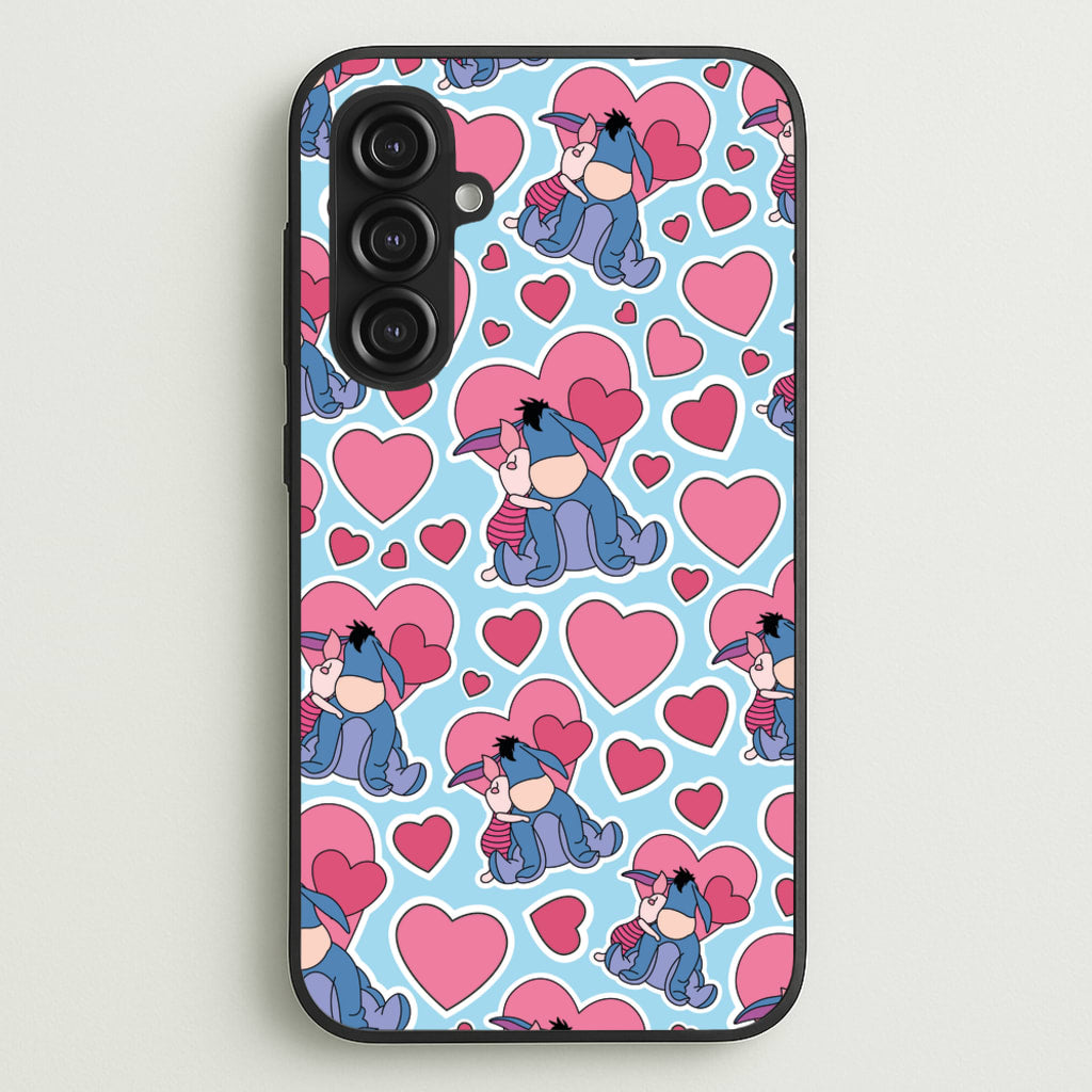 Donkey and Pig Pattern Valentine's - Disney Valentine's Phone Case for Galaxy S23FE