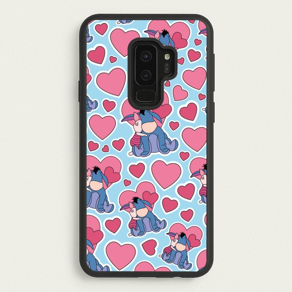 Donkey and Pig Pattern Valentine's - Disney Valentine's Phone Case for Galaxy S9 Plus