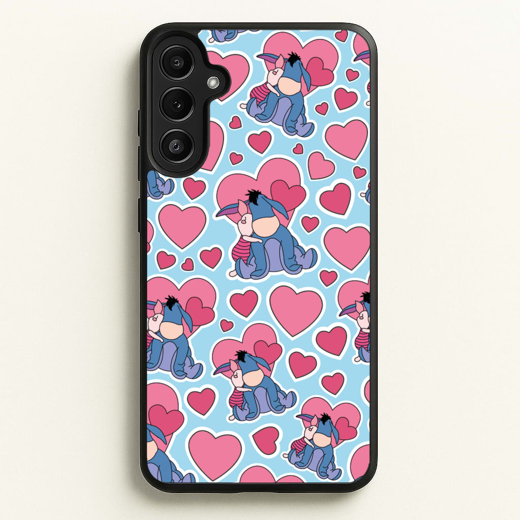 Donkey and Pig Pattern Valentine's - Disney Valentine's Phone Case for Galaxy A36