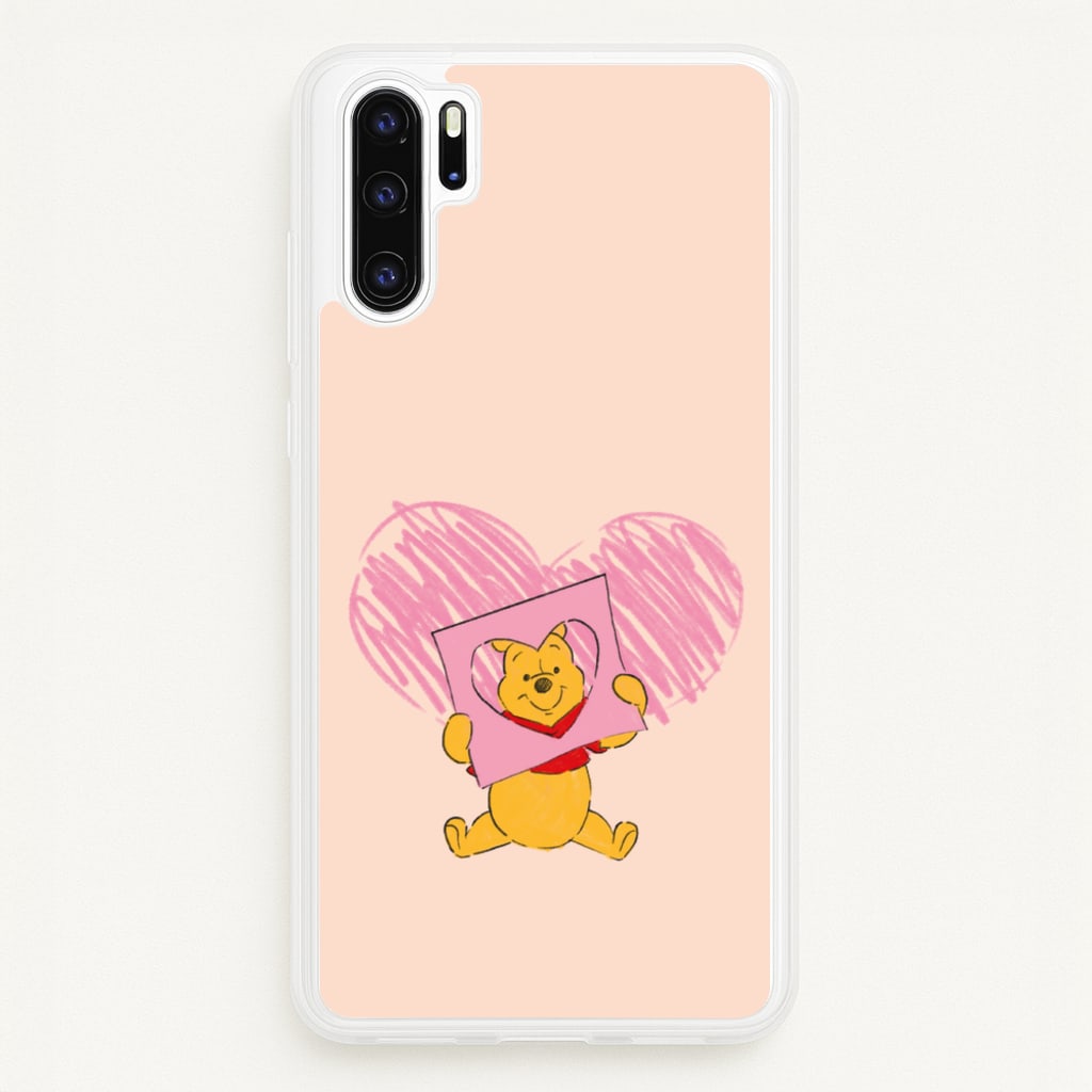 Pooh Heart Drawing Valentine's - Disney Valentine's Phone Case for Huawei P30 Pro