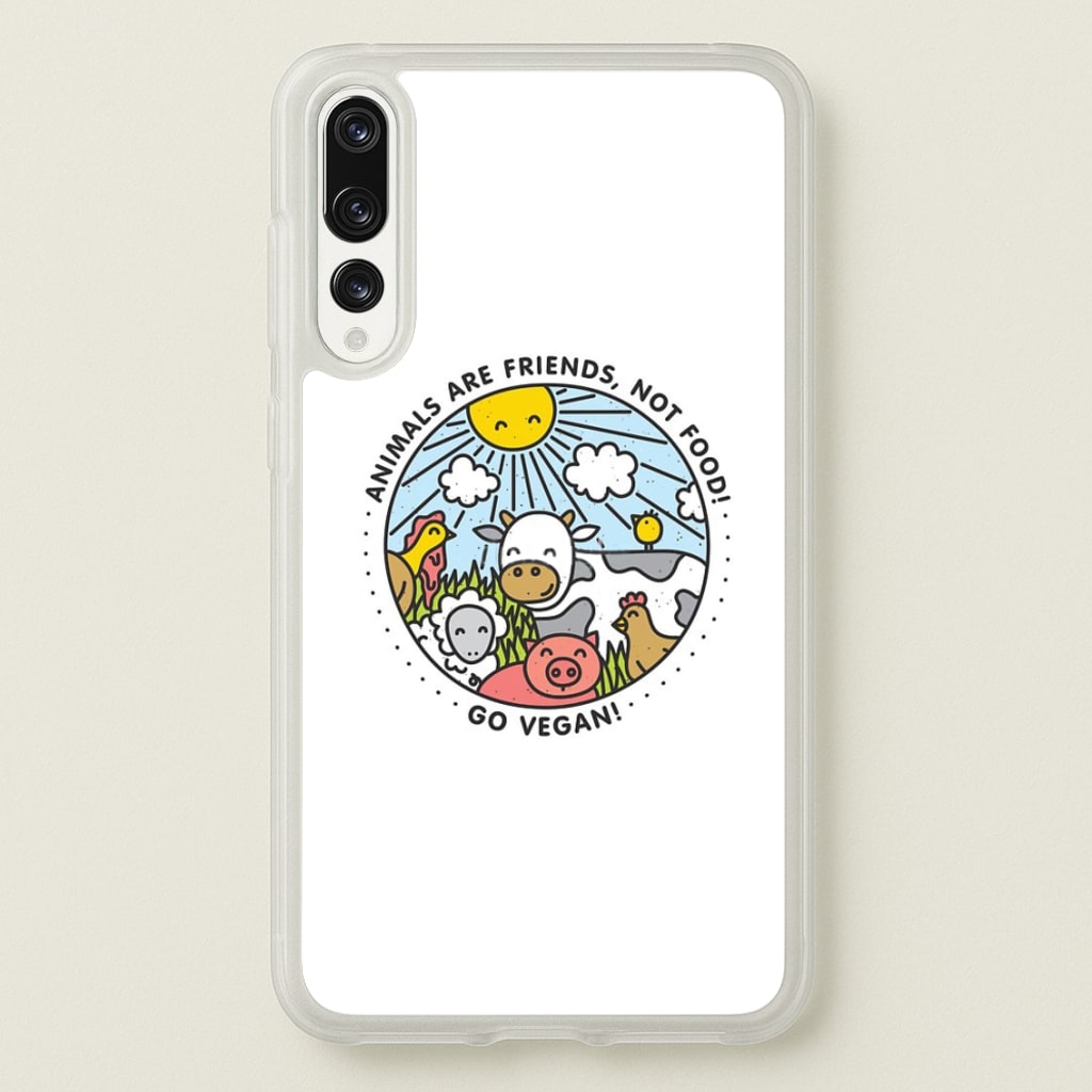 Animals Are Friends, Not Food - Vegan - Vegan Phone Case for Huawei P20 Pro