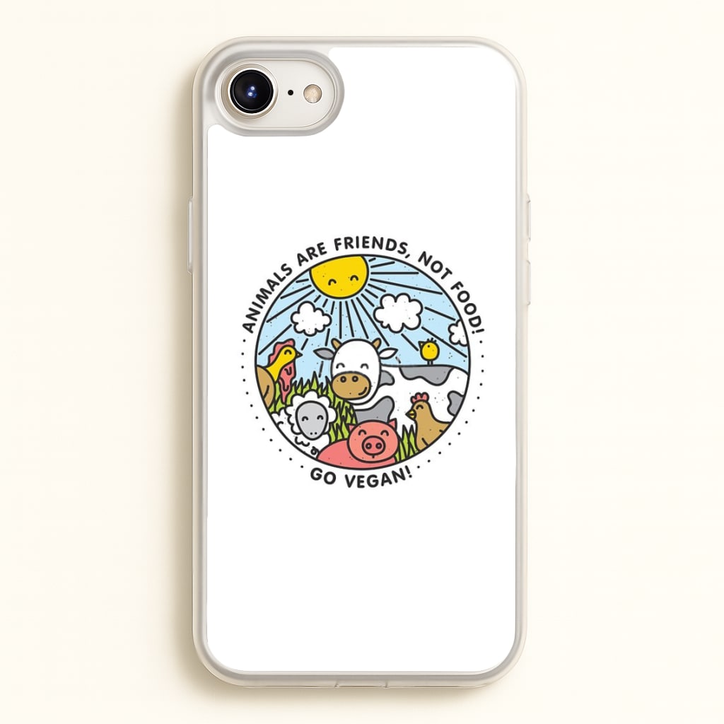 Animals Are Friends, Not Food - Vegan - Vegan Phone Case for iPhone 6 Plus / 7 Plus / 8 Plus