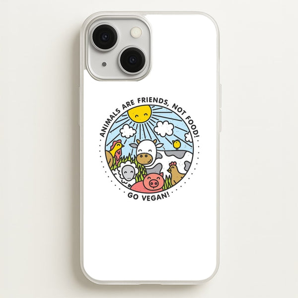 Animals Are Friends, Not Food - Vegan - Vegan Phone Case for iPhone 13 Mini