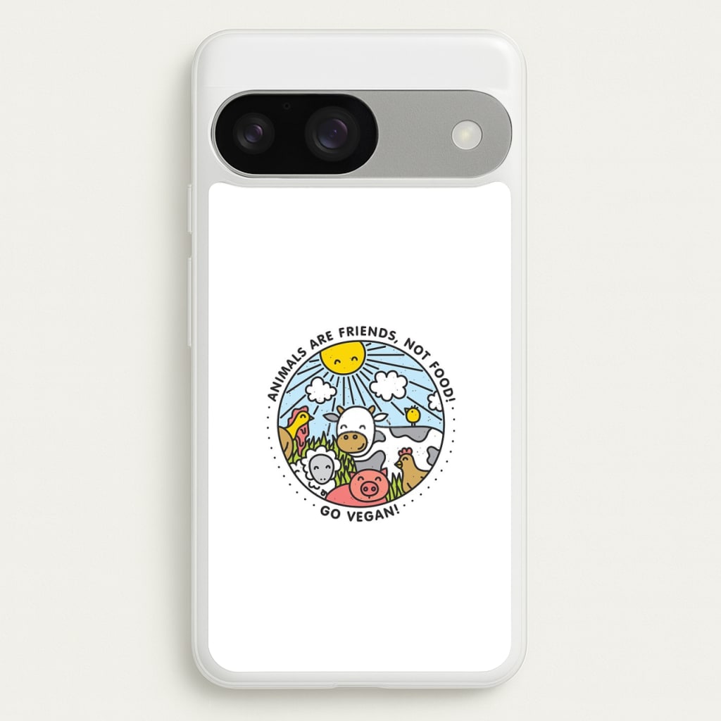 Animals Are Friends, Not Food - Vegan - Vegan Phone Case for Google Pixel 9 / 9 Pro