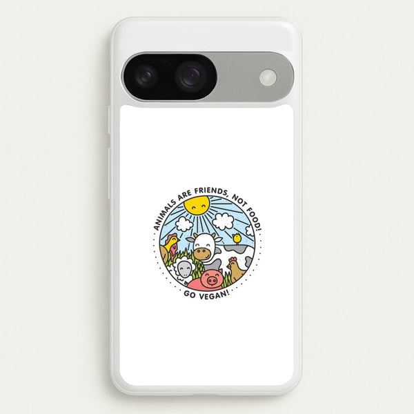 Animals Are Friends, Not Food - Vegan - Vegan Phone Case for Google Pixel 9 / 9 Pro
