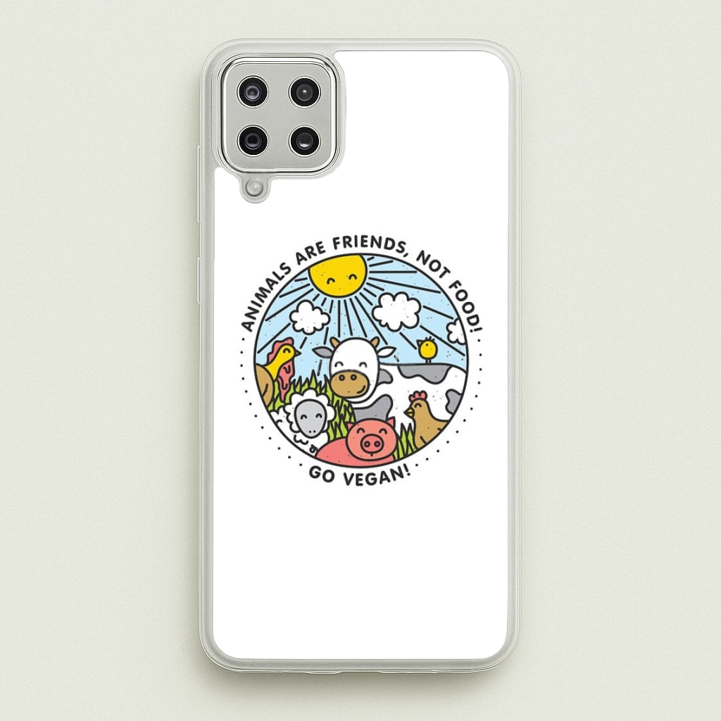 Animals Are Friends, Not Food - Vegan - Vegan Phone Case for Galaxy A12