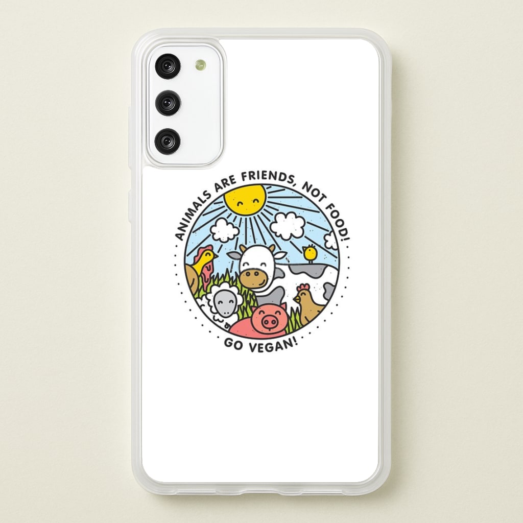 Animals Are Friends, Not Food - Vegan - Vegan Phone Case for Galaxy S20