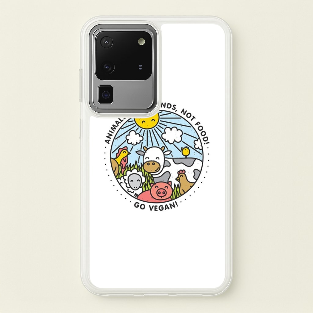 Animals Are Friends, Not Food - Vegan - Vegan Phone Case for Galaxy S20 Ultra
