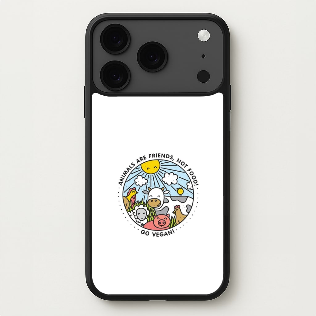 Animals Are Friends, Not Food - Vegan Phone Case for iPhone 17 Pro