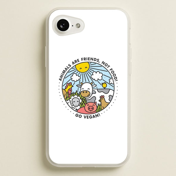 Animals Are Friends, Not Food - Vegan - Vegan Phone Case for iPhone 16e