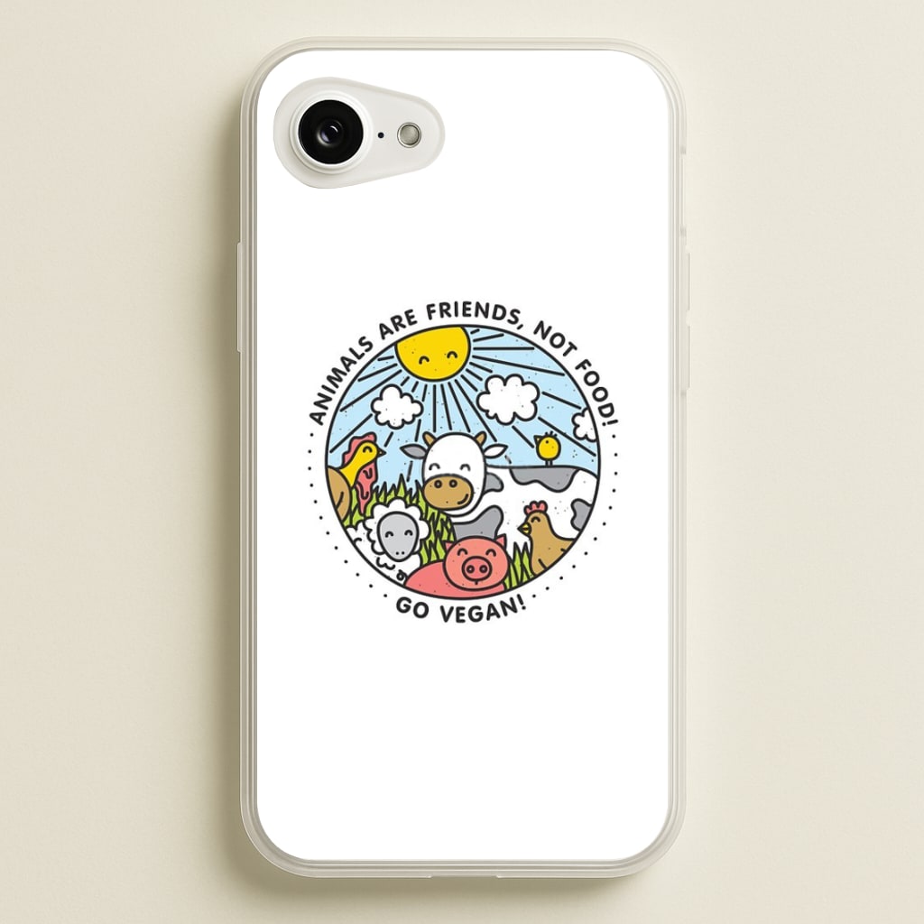 Animals Are Friends, Not Food - Vegan - Vegan Phone Case for iPhone 16e