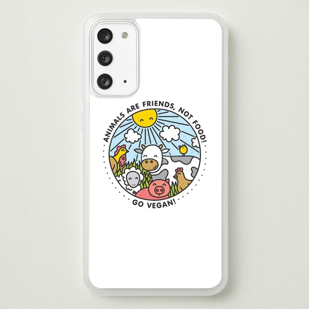 Animals Are Friends, Not Food - Vegan - Vegan Phone Case for Galaxy Note 20